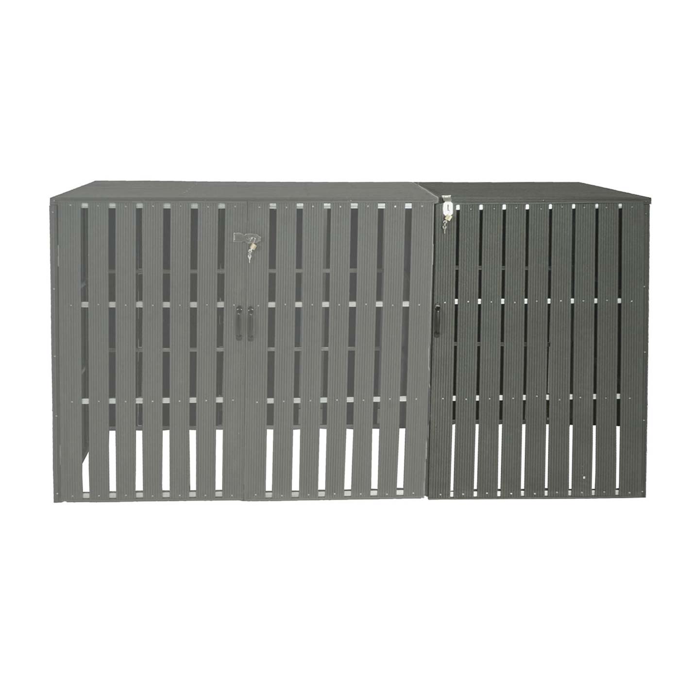 Cosmo Casa - Vuilnisbakbekleding - Verlengstuk - Metaal & Houtlook - Grijs