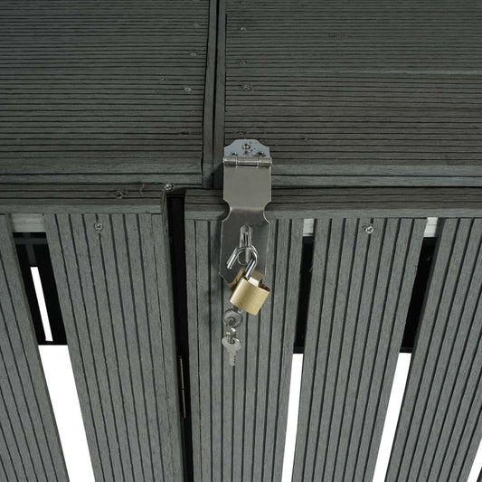 Cosmo Casa - Vuilnisbakbekleding - Verlengstuk - Metaal & Houtlook - Grijs