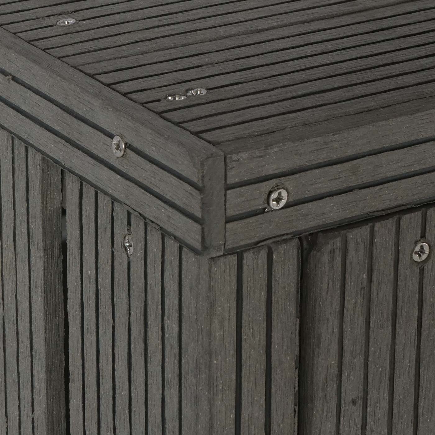 Cosmo Casa - Vuilnisbakbekleding - Verlengstuk - Metaal & Houtlook - Grijs