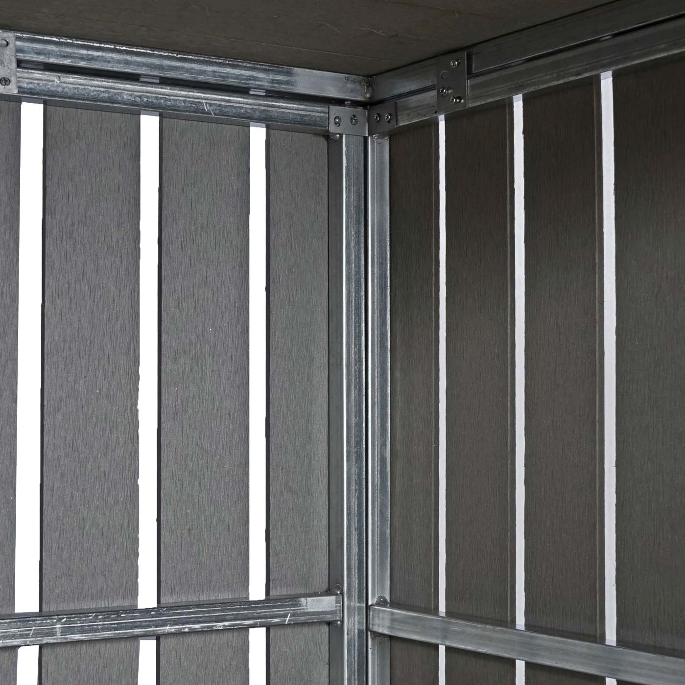 Cosmo Casa - Vuilnisbakbekleding - Verlengstuk - Metaal & Houtlook - Grijs