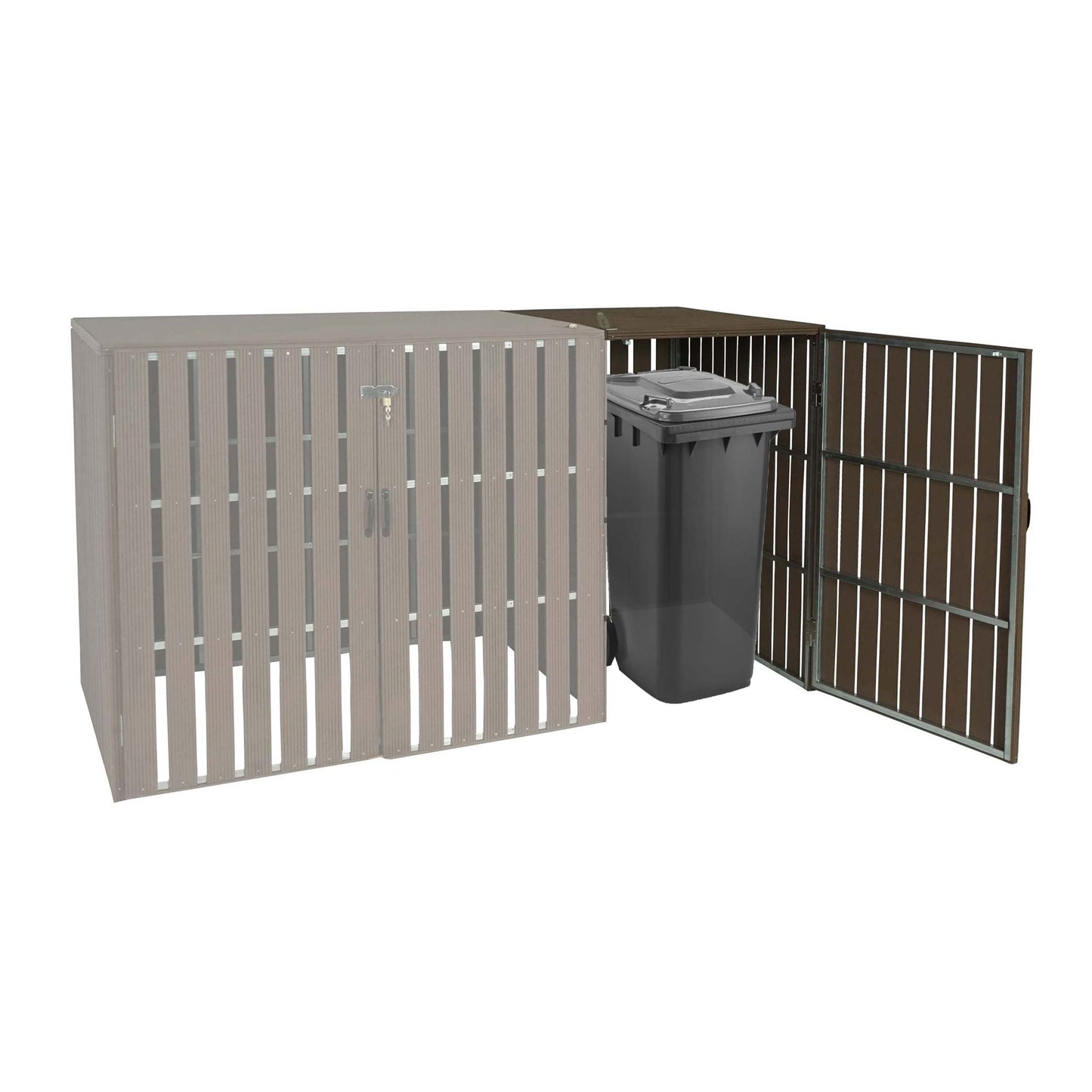 Cosmo Casa - Vuilnisbakbekleding - Verlenging - Metaal & Houtlook - Bruin