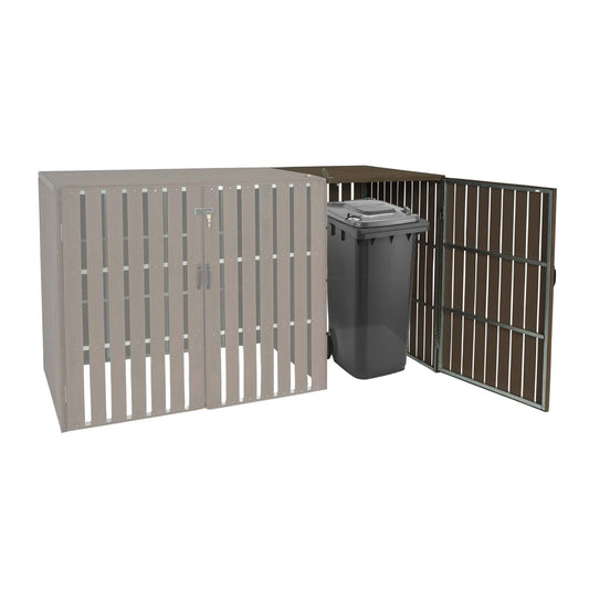 Cosmo Casa - Vuilnisbakbekleding - Verlenging - Metaal & Houtlook - Bruin
