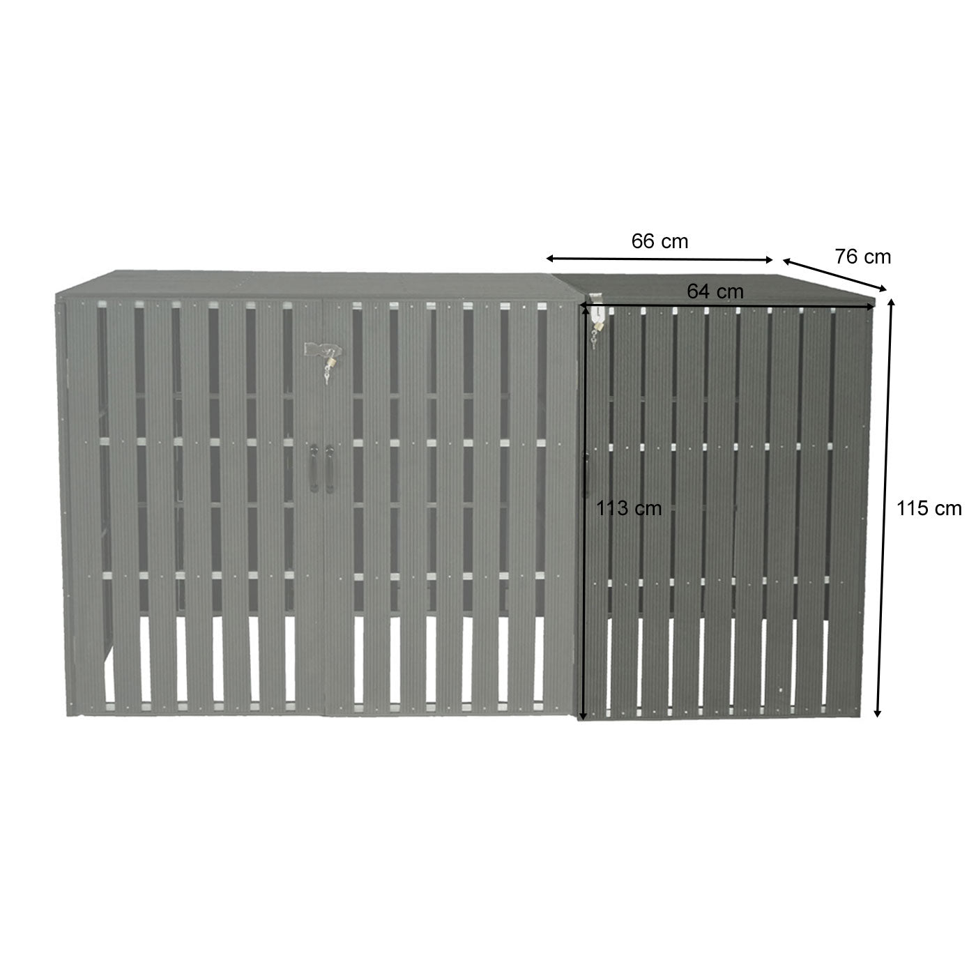 Cosmo Casa - Vuilnisbakbekleding - Verlenging - Metaal & Houtlook - Bruin