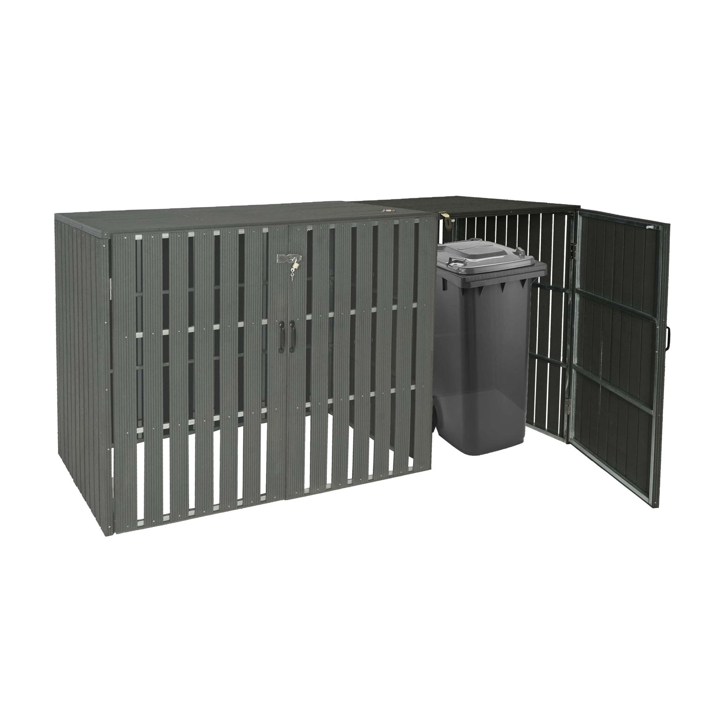 Cosmo Casa - Vuilnisbakbekleding - Verlenging - Metaal & Houtlook - Antraciet