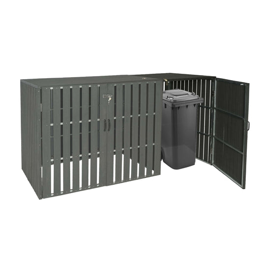 Cosmo Casa - Vuilnisbakbekleding - Verlenging - Metaal & Houtlook - Antraciet