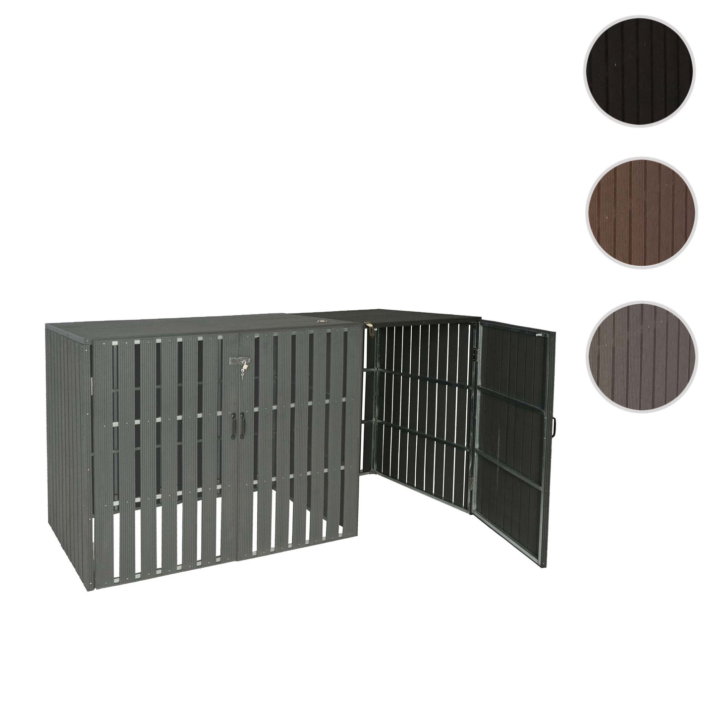 Cosmo Casa - Vuilnisbakbekleding - Verlenging - Metaal & Houtlook - Antraciet