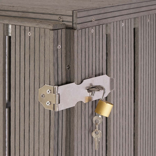 Cosmo Casa - Vuilnisbakbekleding - Uitbreidbaar - WPC & Metaal - Grijs