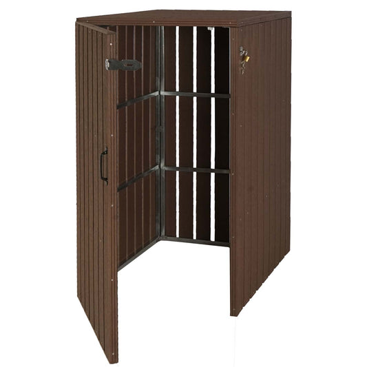Cosmo Casa - Vuilnisbakbekleding - Uitbreidbaar - WPC & Metaal - Bruin