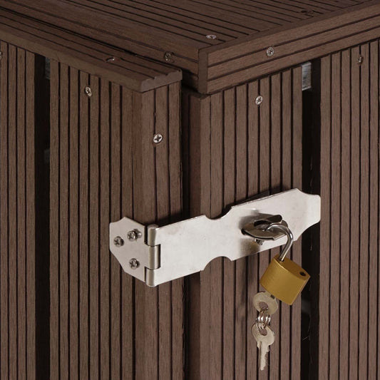 Cosmo Casa - Vuilnisbakbekleding - Uitbreidbaar - WPC & Metaal - Bruin