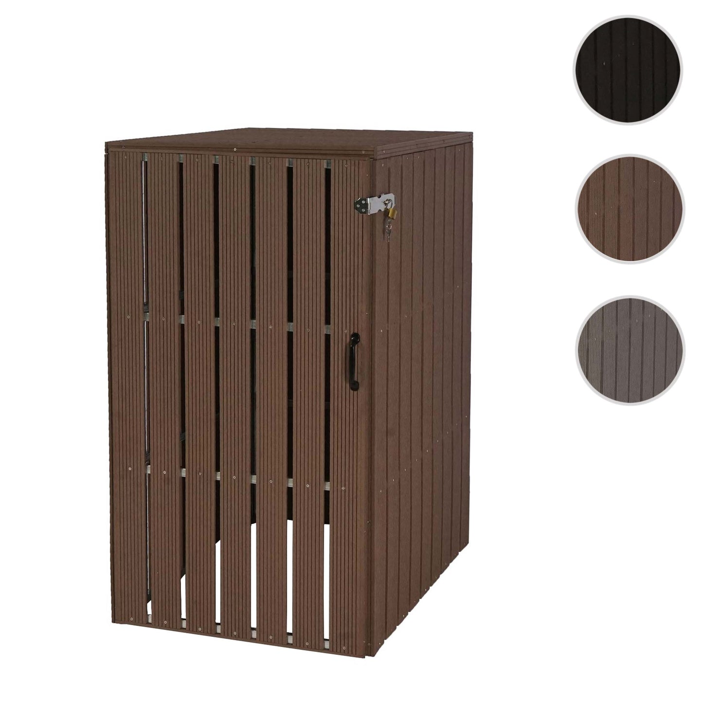 Cosmo Casa - Vuilnisbakbekleding - Uitbreidbaar - WPC & Metaal - Bruin