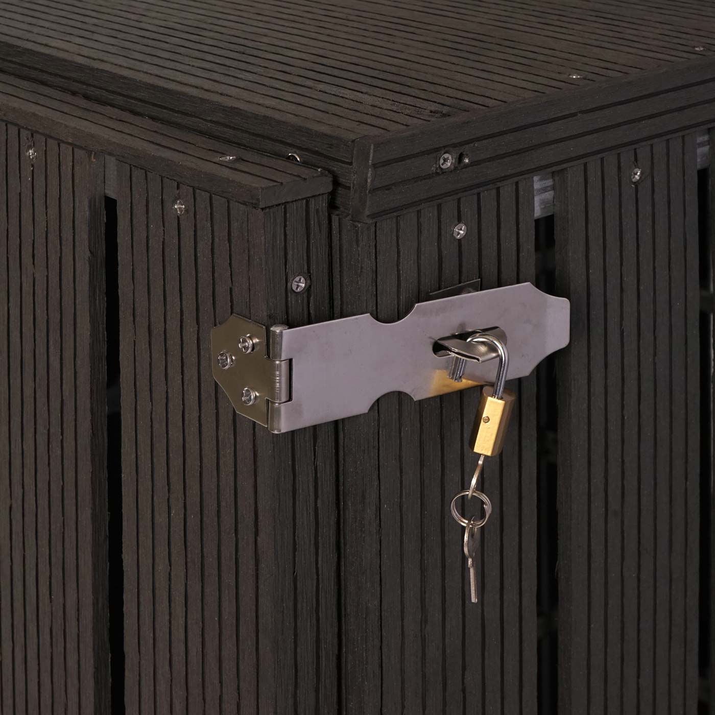 Cosmo Casa - Vuilnisbakbekleding - Uitbreidbaar - WPC & Metaal - Antraciet