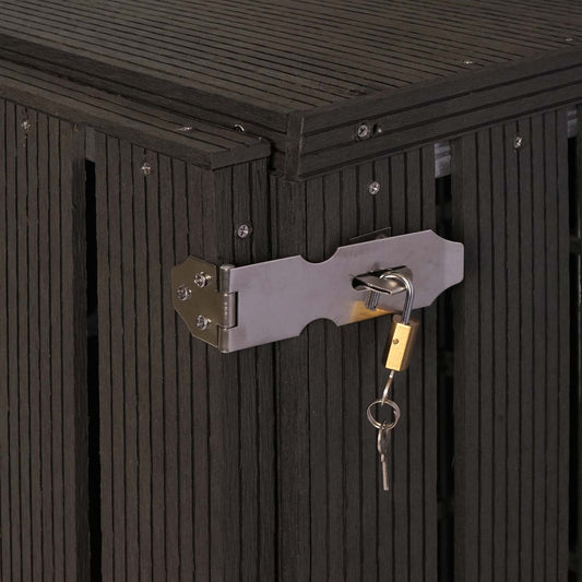 Cosmo Casa - Vuilnisbakbekleding - Uitbreidbaar - WPC & Metaal - Antraciet