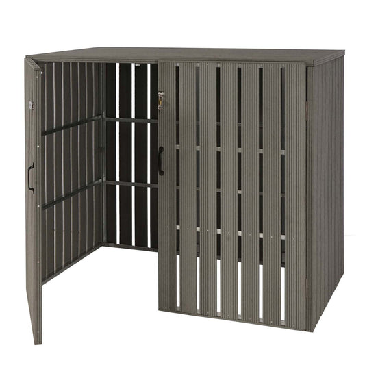 Cosmo Casa - Vuilnisbakbekleding - Uitbreidbaar - WPC & Metaal - Grijs