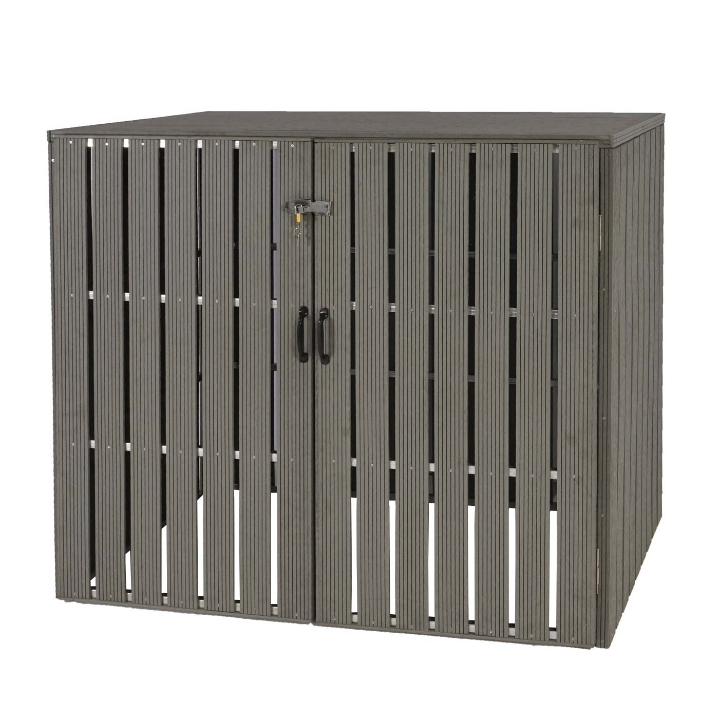 Cosmo Casa - Vuilnisbakbekleding - Uitbreidbaar - WPC & Metaal - Grijs