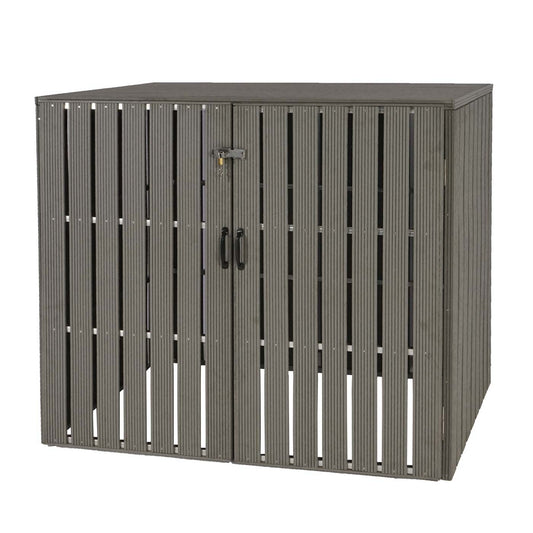 Cosmo Casa - Vuilnisbakbekleding - Uitbreidbaar - WPC & Metaal - Grijs