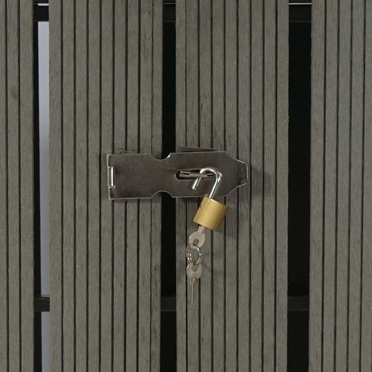 Cosmo Casa - Vuilnisbakbekleding - Uitbreidbaar - WPC & Metaal - Grijs