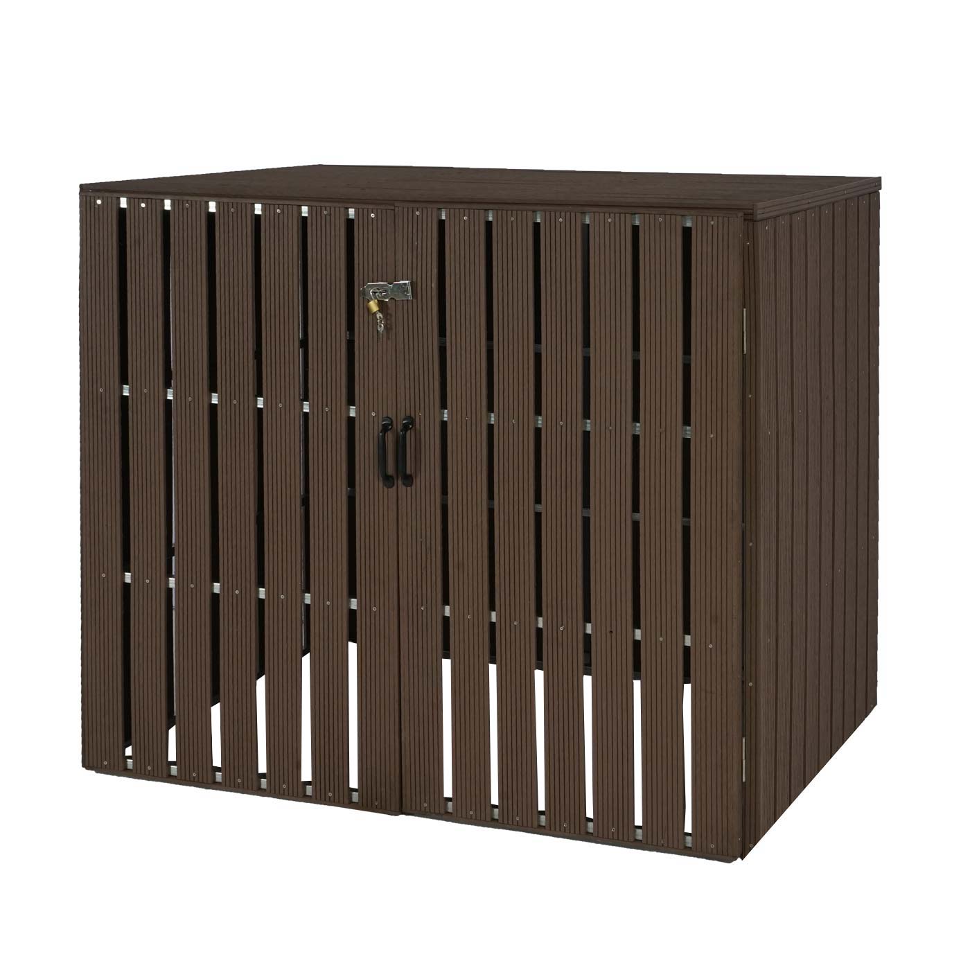 Cosmo Casa - Vuilnisbakbekleding - Uitbreidbaar - WPC & Metaal - Bruin