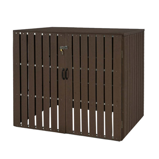 Cosmo Casa - Vuilnisbakbekleding - Uitbreidbaar - WPC & Metaal - Bruin