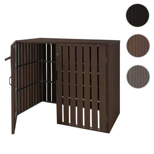 Cosmo Casa - Vuilnisbakbekleding - Uitbreidbaar - WPC & Metaal - Bruin