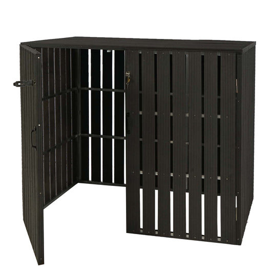 Cosmo Casa - Vuilnisbakbekleding - Uitbreidbaar - WPC & Metaal - Antraciet