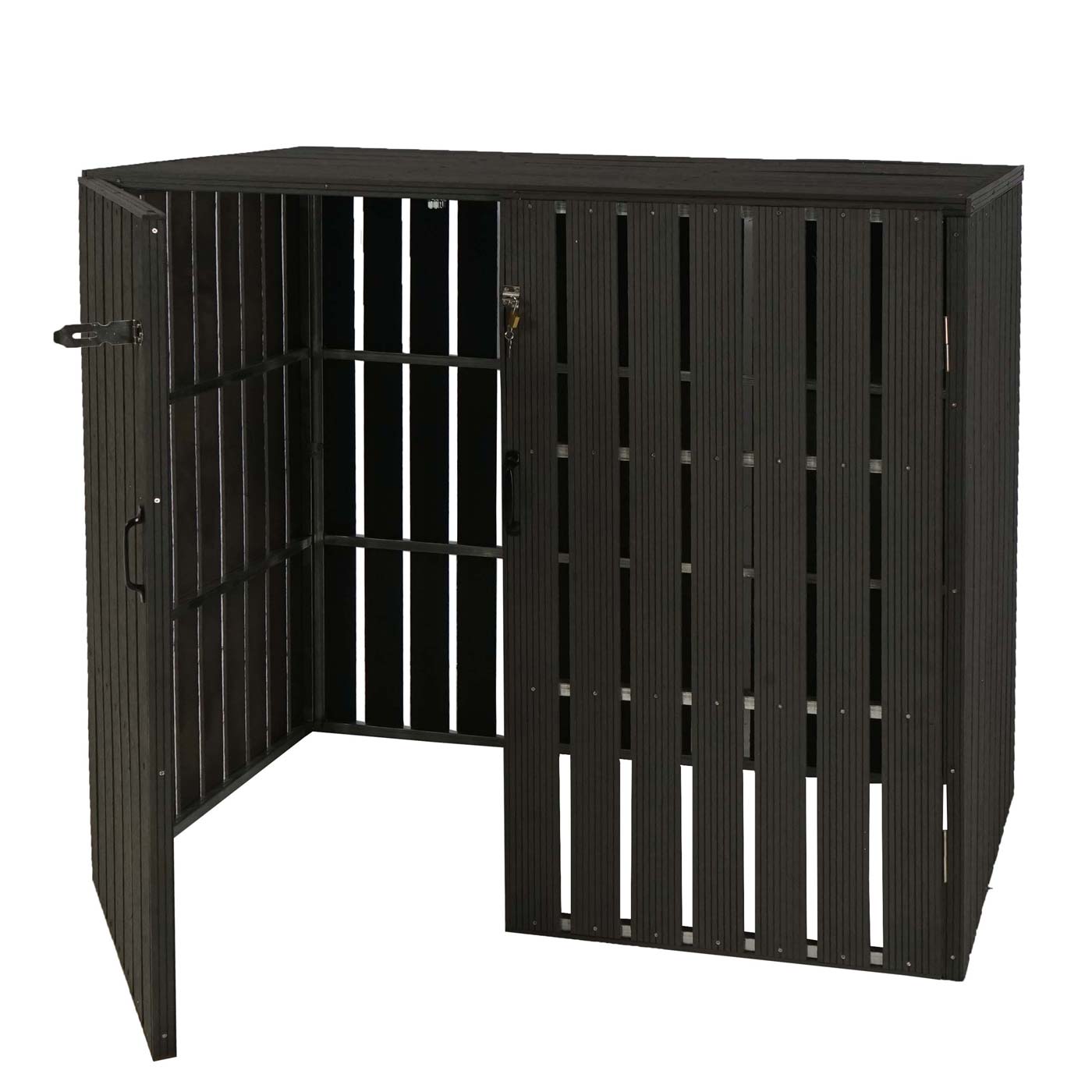 Cosmo Casa - Vuilnisbakbekleding - Uitbreidbaar - WPC & Metaal - Antraciet