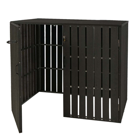 Cosmo Casa - Vuilnisbakbekleding - Uitbreidbaar - WPC & Metaal - Antraciet