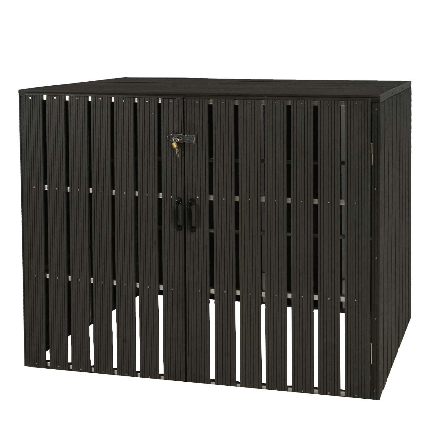 Cosmo Casa - Vuilnisbakbekleding - Uitbreidbaar - WPC & Metaal - Antraciet