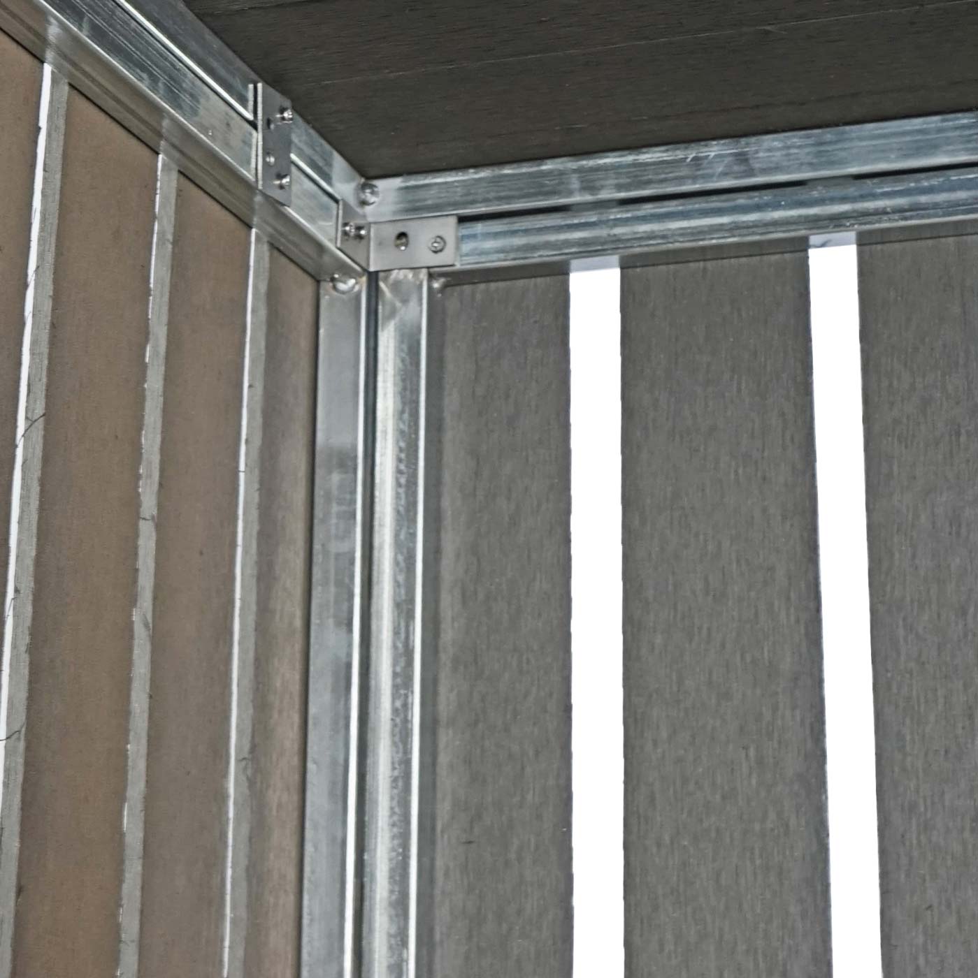 Cosmo Casa - Vuilnisbakbekleding - Uitbreidbaar - WPC & Metaal - Antraciet