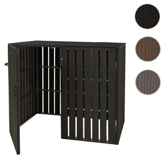 Cosmo Casa - Vuilnisbakbekleding - Uitbreidbaar - WPC & Metaal - Antraciet