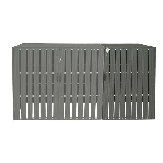 Cosmo Casa - Afvalcontainerbekleding - Verlenging - WPC & Metaal - Grijs