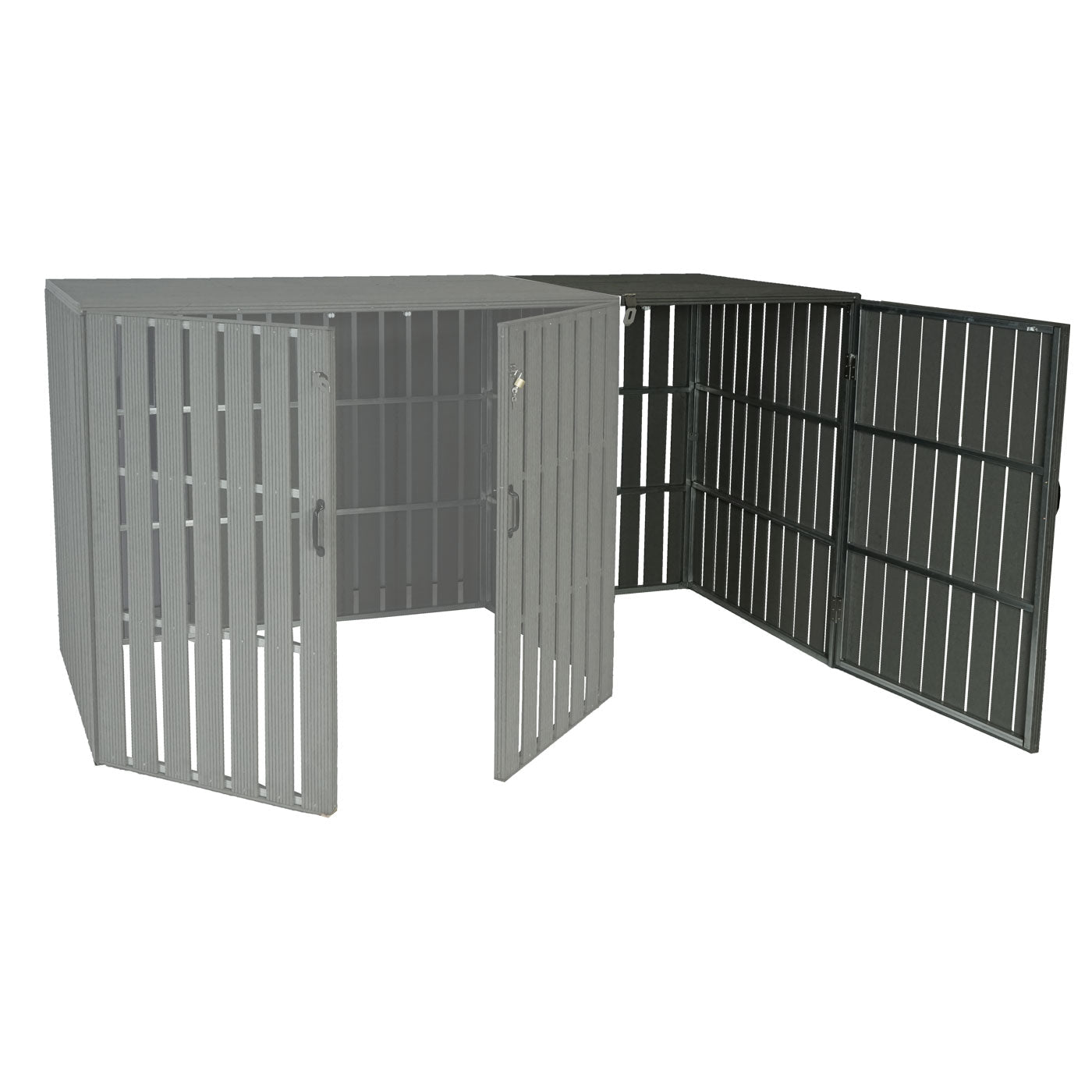 Cosmo Casa - Afvalcontainerbekleding - Verlenging - WPC & Metaal - Grijs