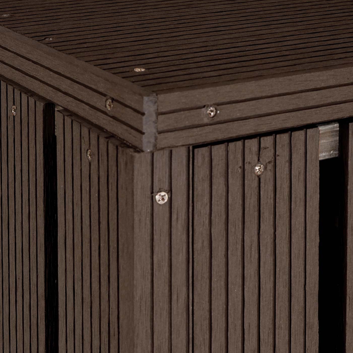 Cosmo Casa - Afvalcontainerbekleding - Verlenging - WPC & Metaal - Bruin