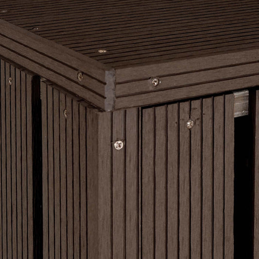 Cosmo Casa - Afvalcontainerbekleding - Verlenging - WPC & Metaal - Bruin