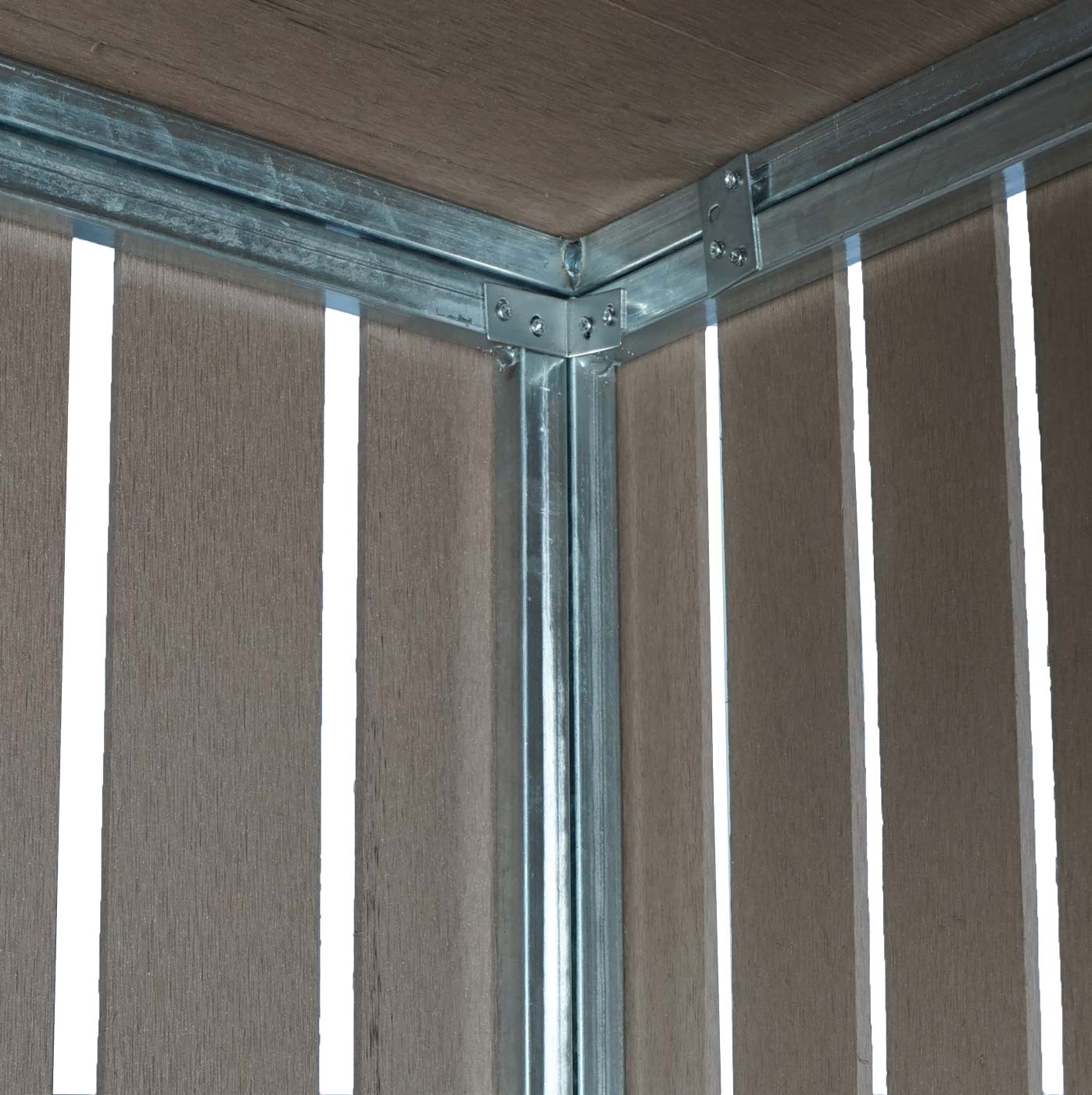 Cosmo Casa - Afvalcontainerbekleding - Verlenging - WPC & Metaal - Bruin