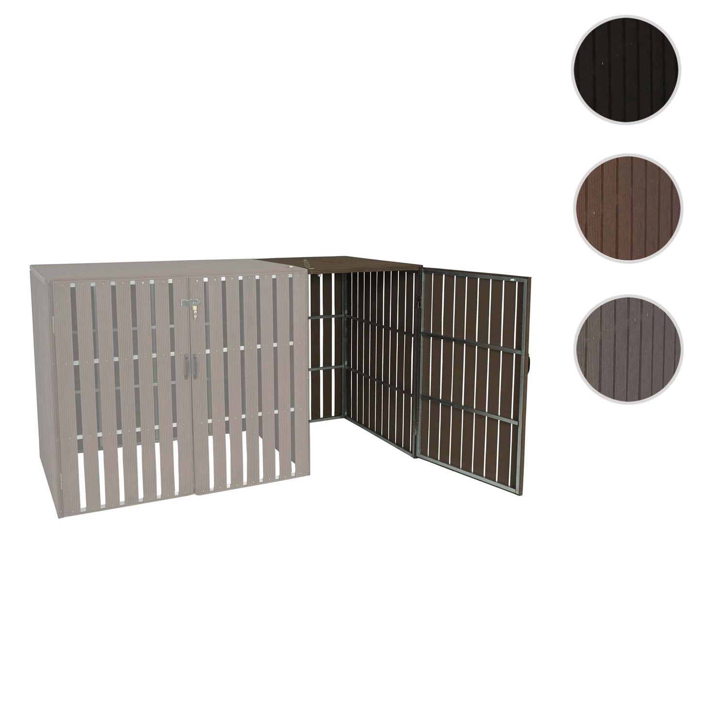 Cosmo Casa - Afvalcontainerbekleding - Verlenging - WPC & Metaal - Bruin