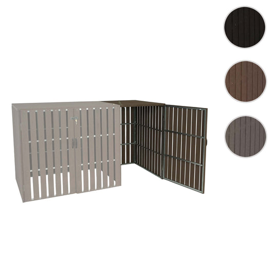 Cosmo Casa - Afvalcontainerbekleding - Verlenging - WPC & Metaal - Bruin