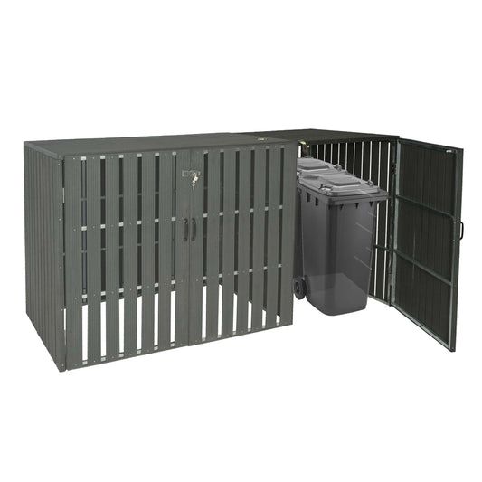 Cosmo Casa - Vuilnisbakbekleding - Verlenging - WPC & Metaal - Antraciet