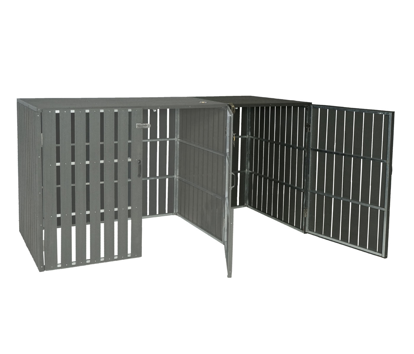 Cosmo Casa - Vuilnisbakbekleding - Verlenging - WPC & Metaal - Antraciet