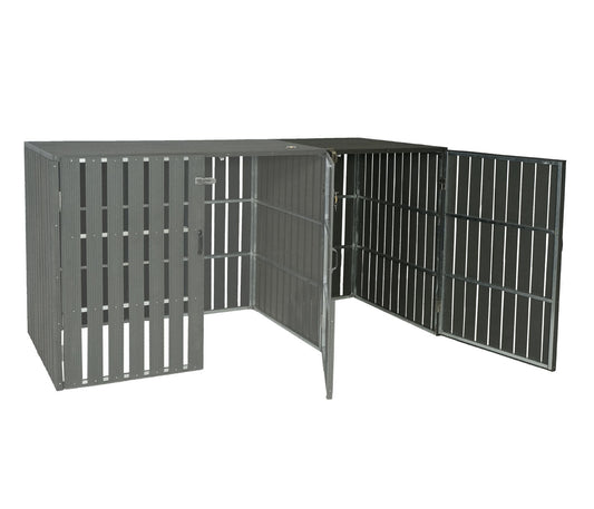 Cosmo Casa - Vuilnisbakbekleding - Verlenging - WPC & Metaal - Antraciet