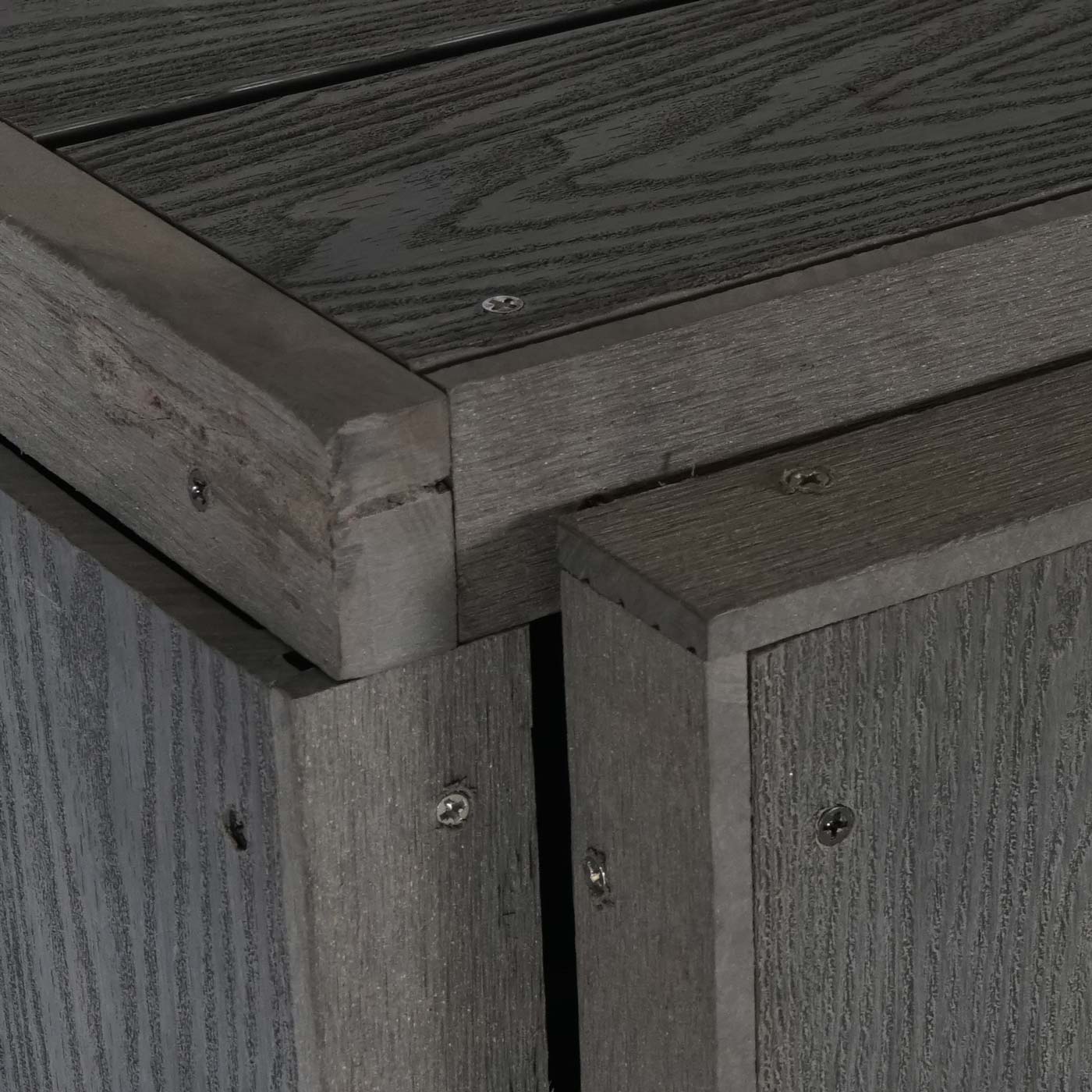 Cosmo Casa - Vuilnisbakbekleding - Premium - Metaal & WPC - Grijs