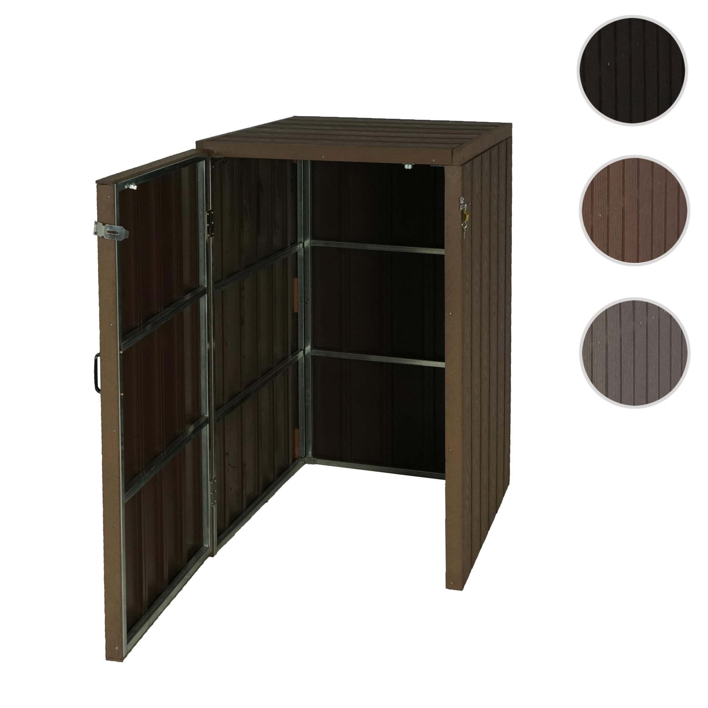 Cosmo Casa - Vuilnisbakbekleding - Premium - Metaal & WPC - Bruin