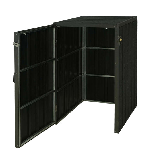 Cosmo Casa - Vuilnisbakbekleding - Premium - Metaal & WPC - Antraciet