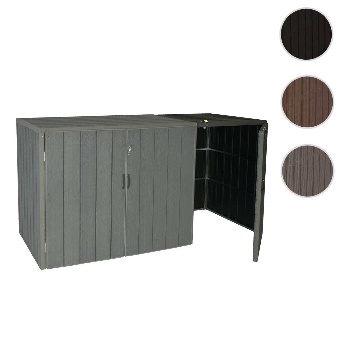 Cosmo Casa - Vuilnisbakbekleding - Verlengstuk - WPC & Metaal - Grijs