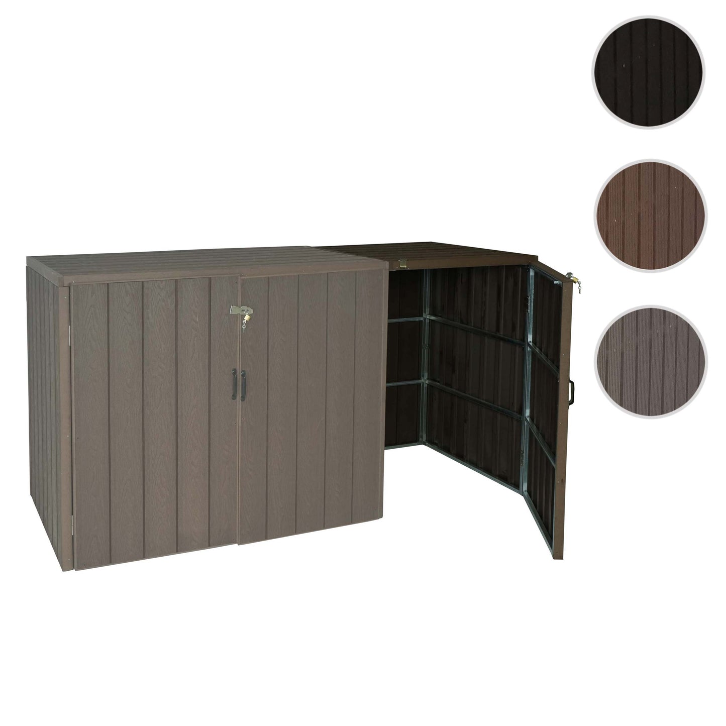 Cosmo Casa - Afvalbakbekleding - Verlengstuk - WPC & Metaal - Bruin