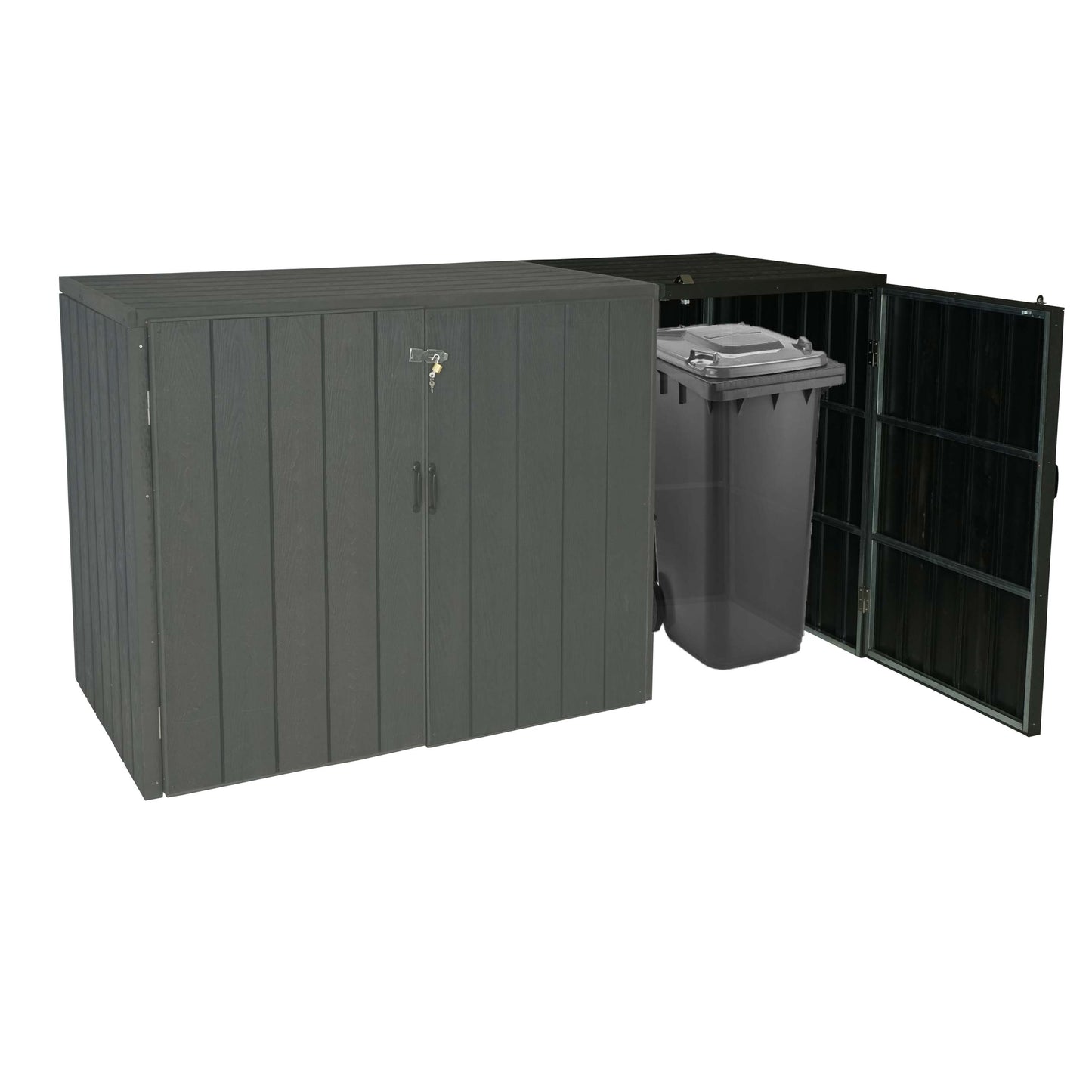 Cosmo Casa - Vuilnisbakbekleding - Verlenging - WPC & Metaal - Antraciet