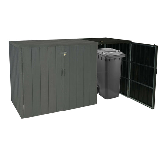 Cosmo Casa - Vuilnisbakbekleding - Verlenging - WPC & Metaal - Antraciet