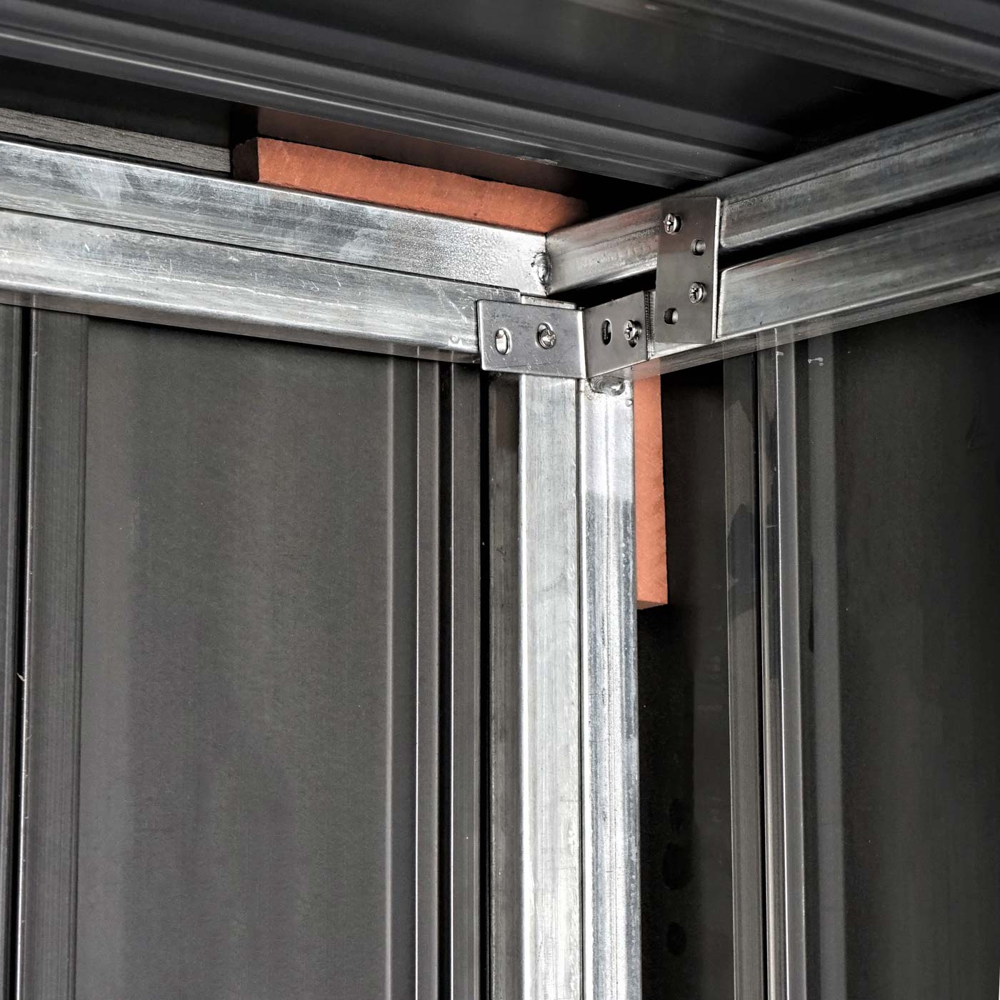 Cosmo Casa - Vuilnisbakbekleding - Verlenging - WPC & Metaal - Antraciet