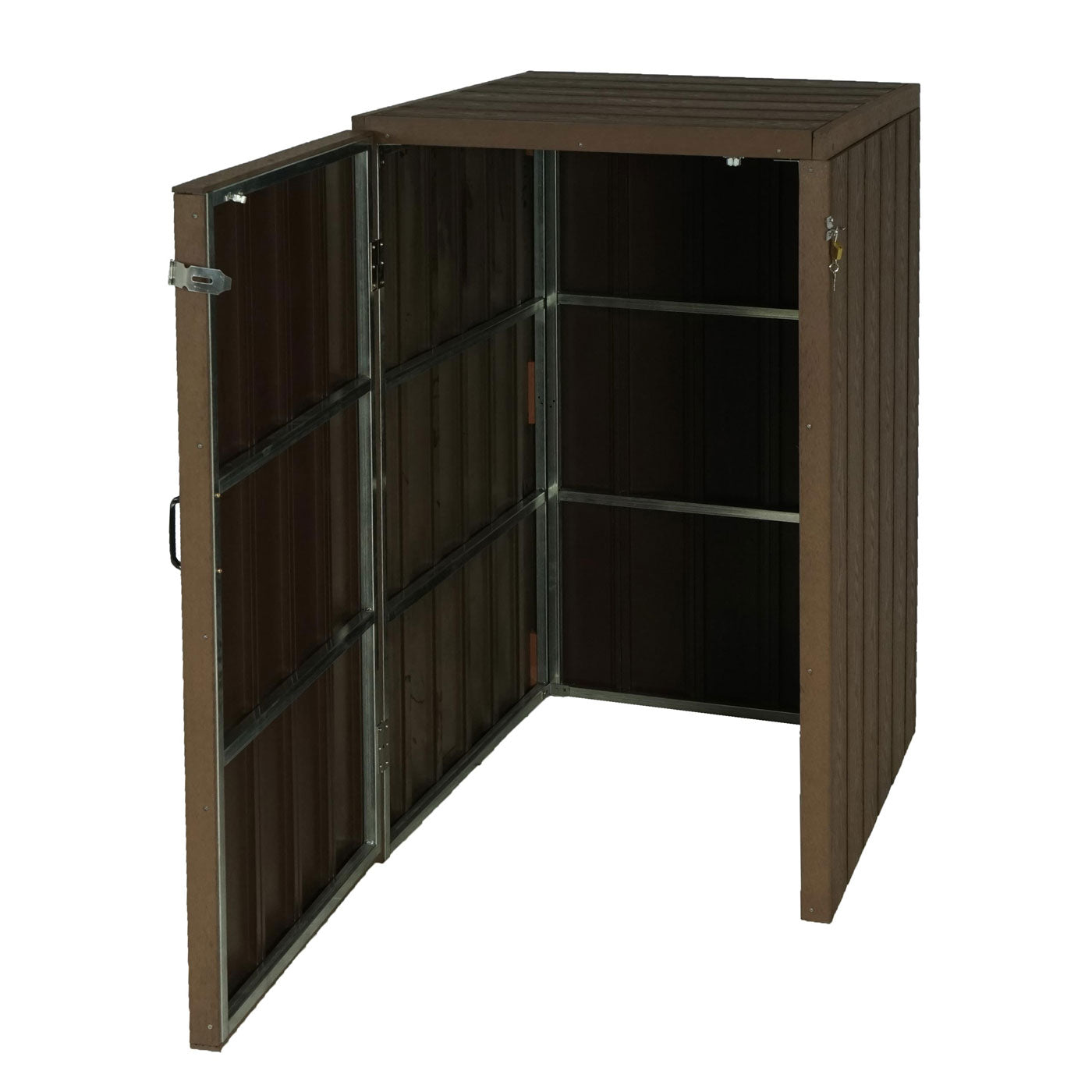 Cosmo Casa - Vuilnisbakbekleding - Premium - WPC & Metaal - Bruin