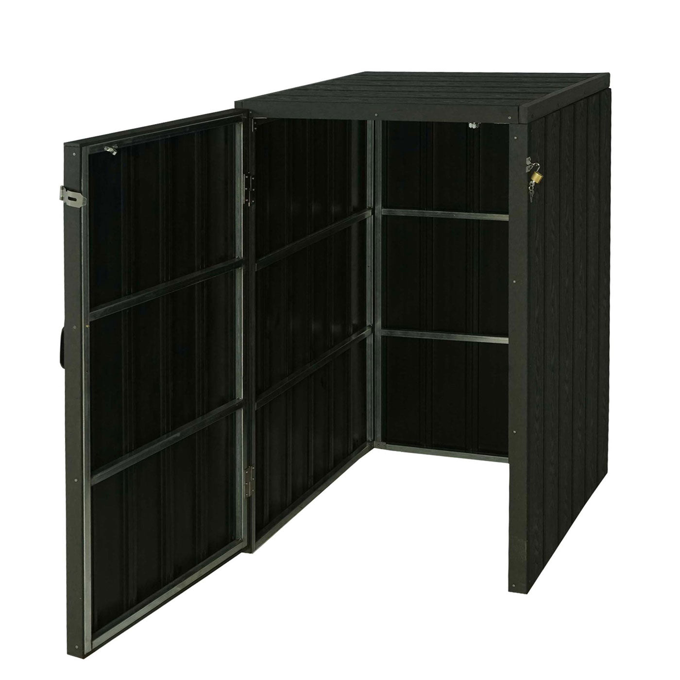 Cosmo Casa - Vuilnisbakbekleding - Premium - WPC & Metaal - Antraciet