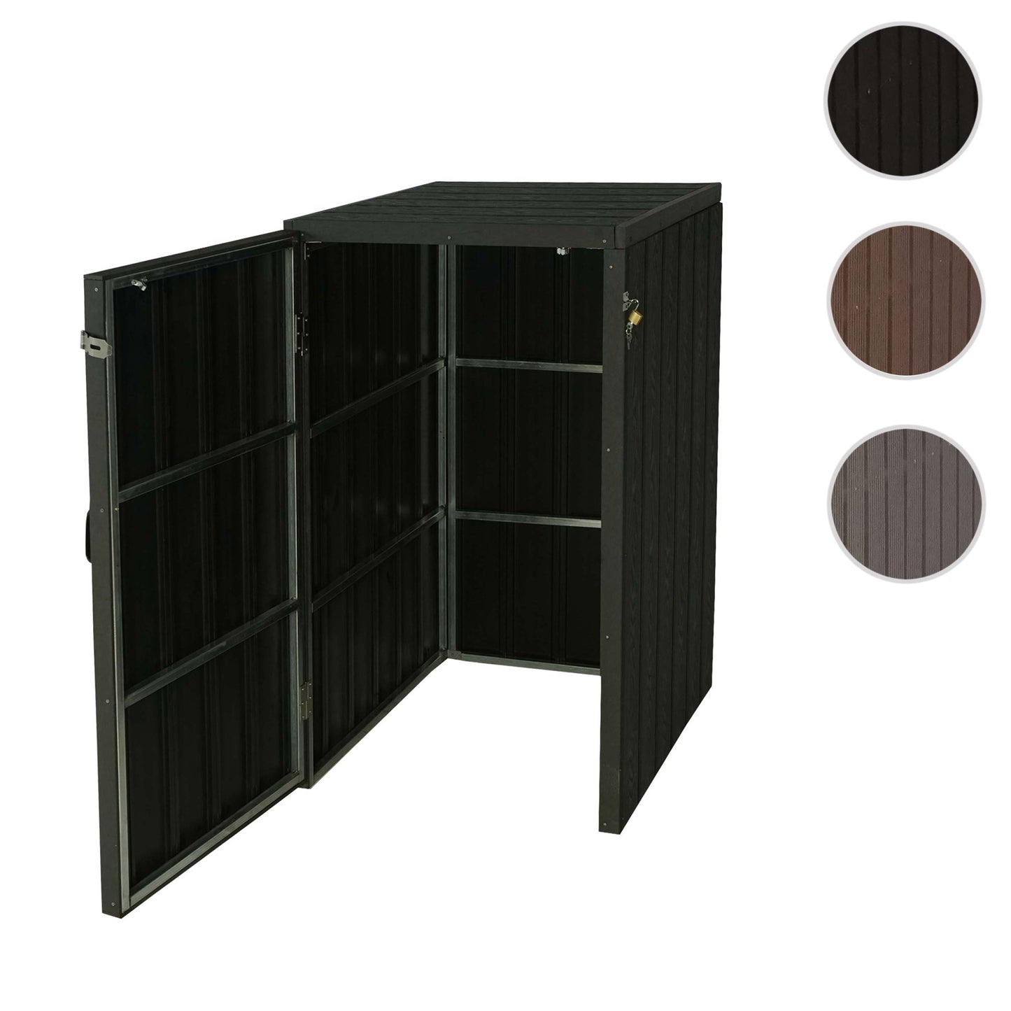 Cosmo Casa - Vuilnisbakbekleding - Premium - WPC & Metaal - Antraciet